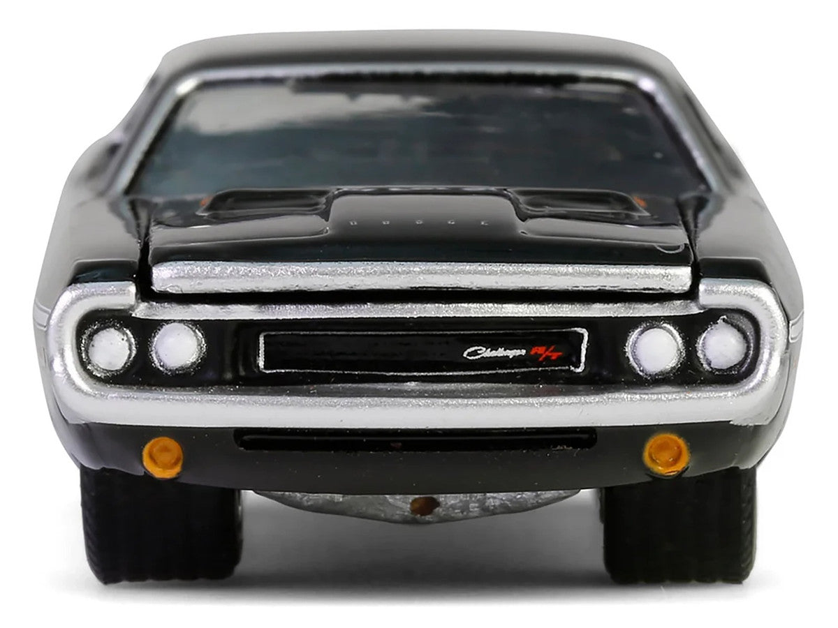 1970 Dodge Challenger R/T 440 Black with White Stripes "Barrett-Jackson" Series 15 1/64 Diecast Model Car by Greenlight-2