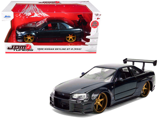 1999 Nissan Skyline GT-R (R34) RHD (Right Hand Drive) Magic Purple Metallic "JDM Tuners" Series 1/24 Diecast Car Model by Jada-0