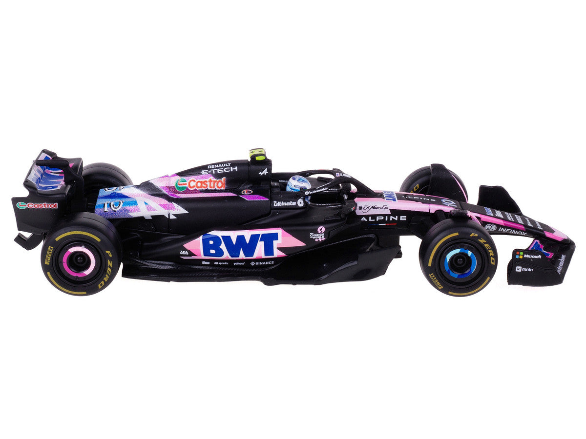 Alpine A524 #10 Pierre Gasly "BWT" "Formula One F1 World Championship" (2024) with Driver Figure and Display Case "Race" Series 1/43 Diecast Model Car by Bburago-1