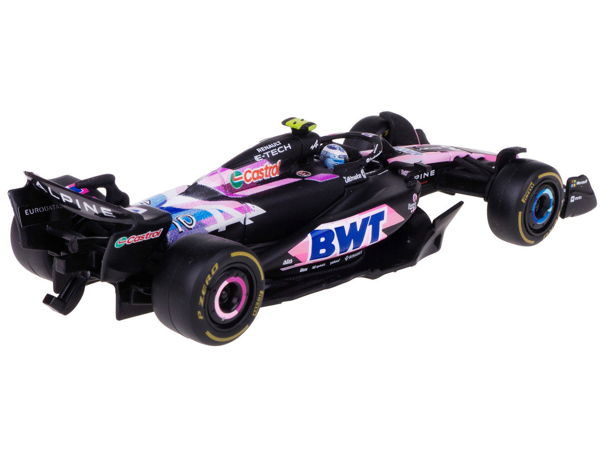 Alpine A524 #10 Pierre Gasly "BWT" "Formula One F1 World Championship" (2024) with Driver Figure and Display Case "Race" Series 1/43 Diecast Model Car by Bburago-0