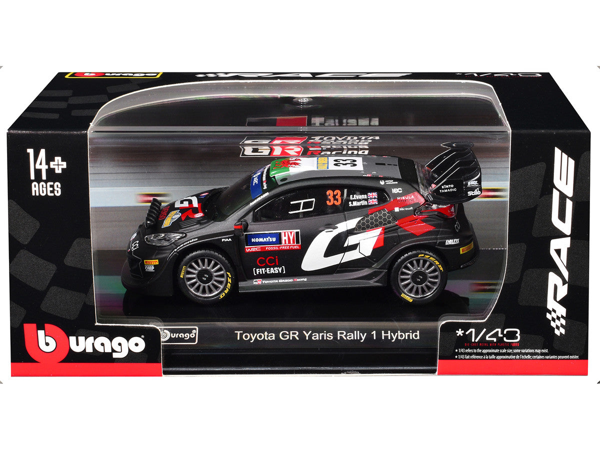 Toyota GR Yaris Rally1 Hybrid #33 Elfyn Evans - Scott Martin "Toyota Gazoo Racing WRT" "World Rally Championship" (2024) "Race" Series 1/43 Diecast Model Car by Bburago-1