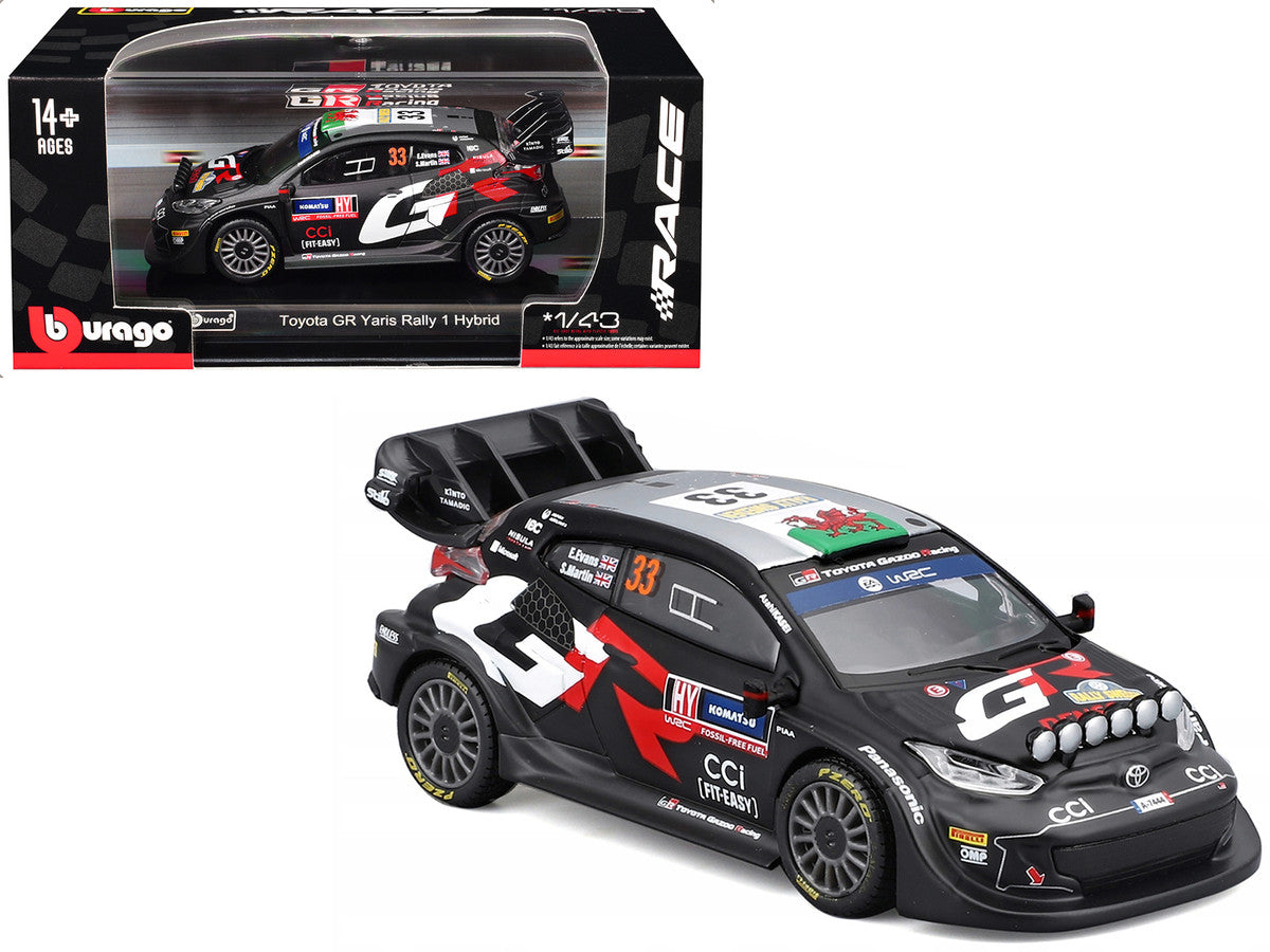 Toyota GR Yaris Rally1 Hybrid #33 Elfyn Evans - Scott Martin "Toyota Gazoo Racing WRT" "World Rally Championship" (2024) "Race" Series 1/43 Diecast Model Car by Bburago-2