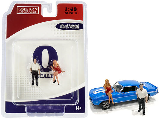 70s Style Two Figurines Set II for 1/43 Scale Models by American Diorama-0