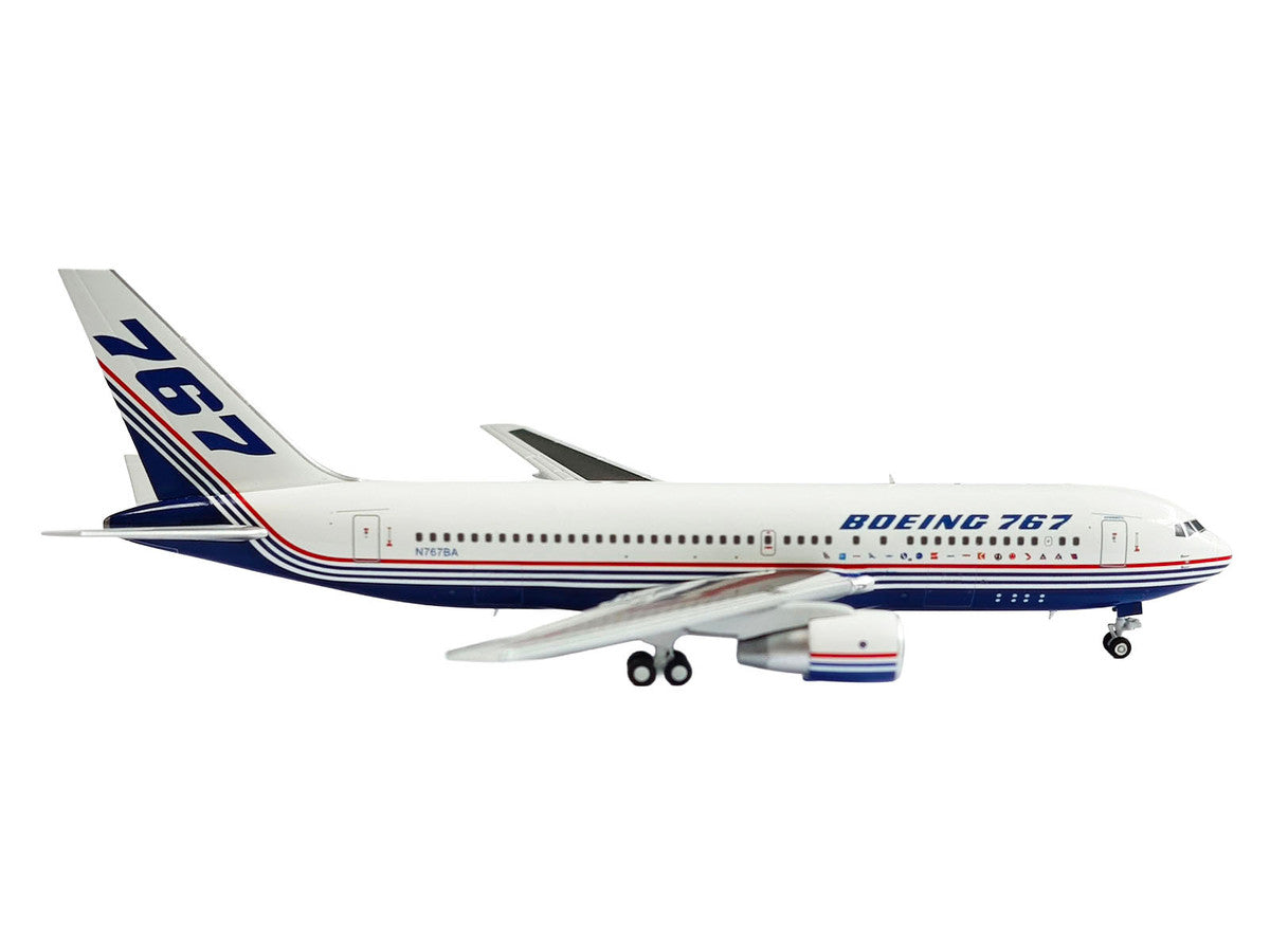 Boeing 767-200 Commercial Aircraft "Boeing House Livery" (N767BA) White with Blue and Red Stripes 1/400 Diecast Model by V1:400-1