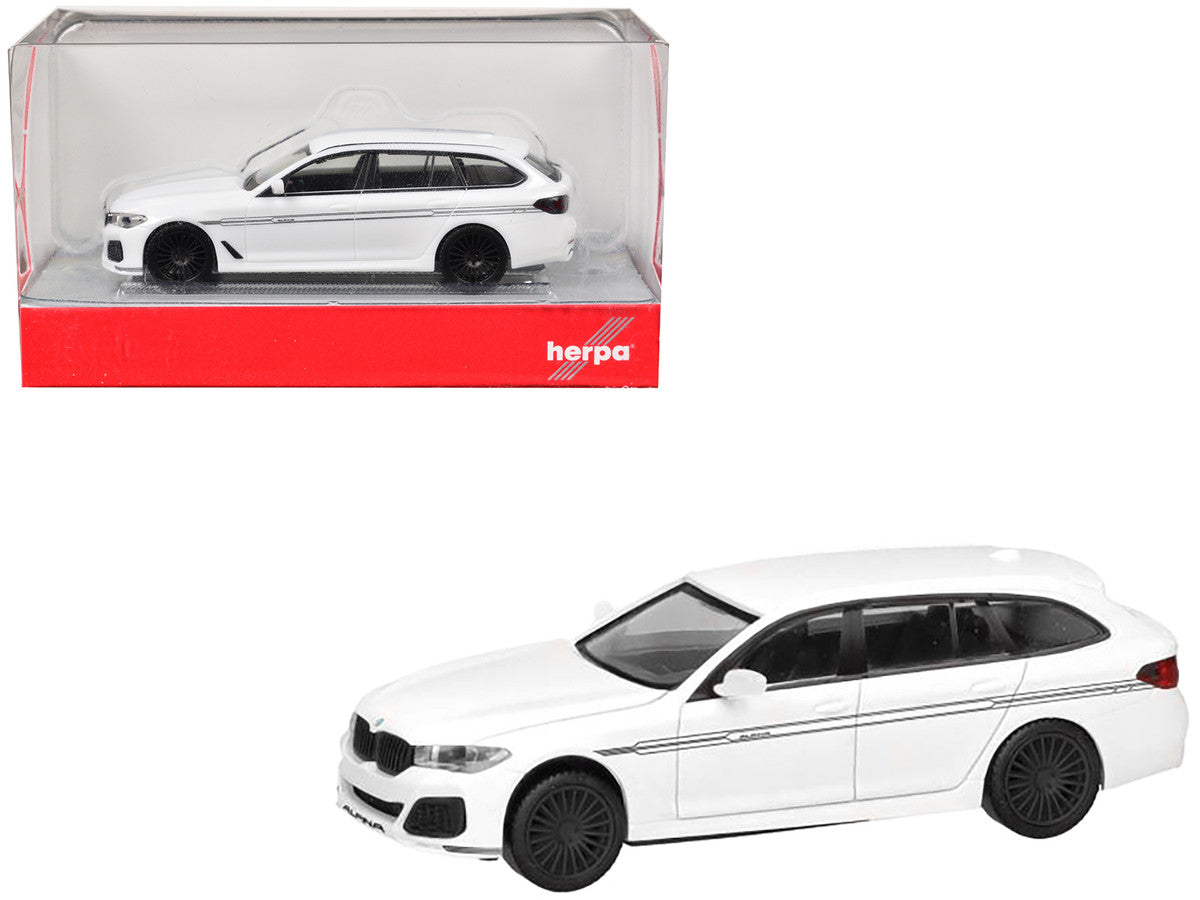 BMW Alpina B5 Touring White 1/87 (HO) Plastic Model Car by Herpa-0