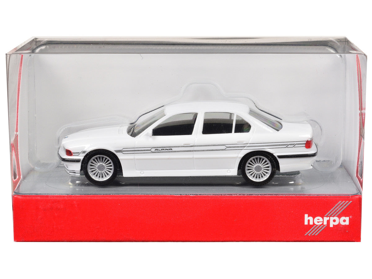 BMW Alpina B12 White 1/87 (HO) Plastic Model Car by Herpa-2