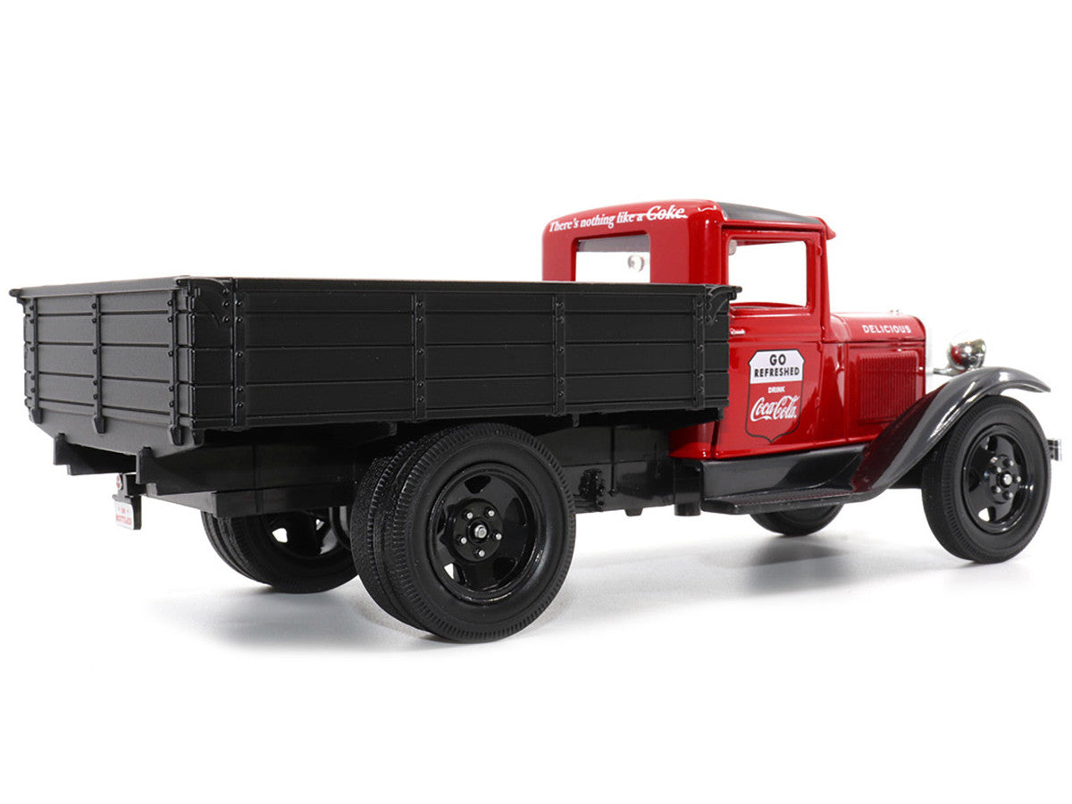1931 Ford Model AA Pickup Truck Red and Black "Go Refreshed - Drink Coca-Cola" 1/24 Diecast Model Car by Motor City Classics-2