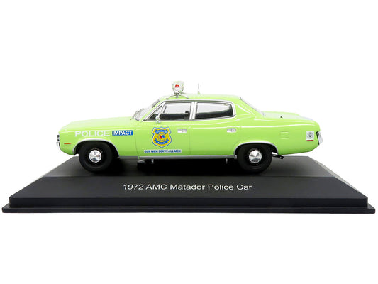 1972 AMC Matador Police Car "Cleveland Police Department" Light Green 1/43 Diecast Model by Iconic Replicas-0