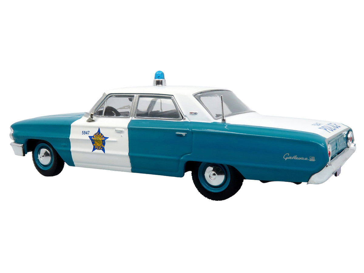 1964 Ford Galaxie 500 Police Car "Chicago Police Department" Blue and White "Five0" Series Limited Edition to 504 pieces Worldwide 1/43 Diecast Model by Iconic Replicas-2