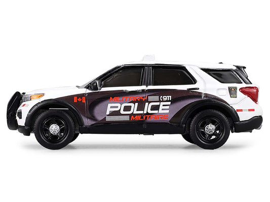 2024 Ford Police Interceptor Utility "Canada Military Police" White with Graphics "Hot Pursuit - Canada Special Edition" Series 1/64 Diecast Model Car by Greenlight-0