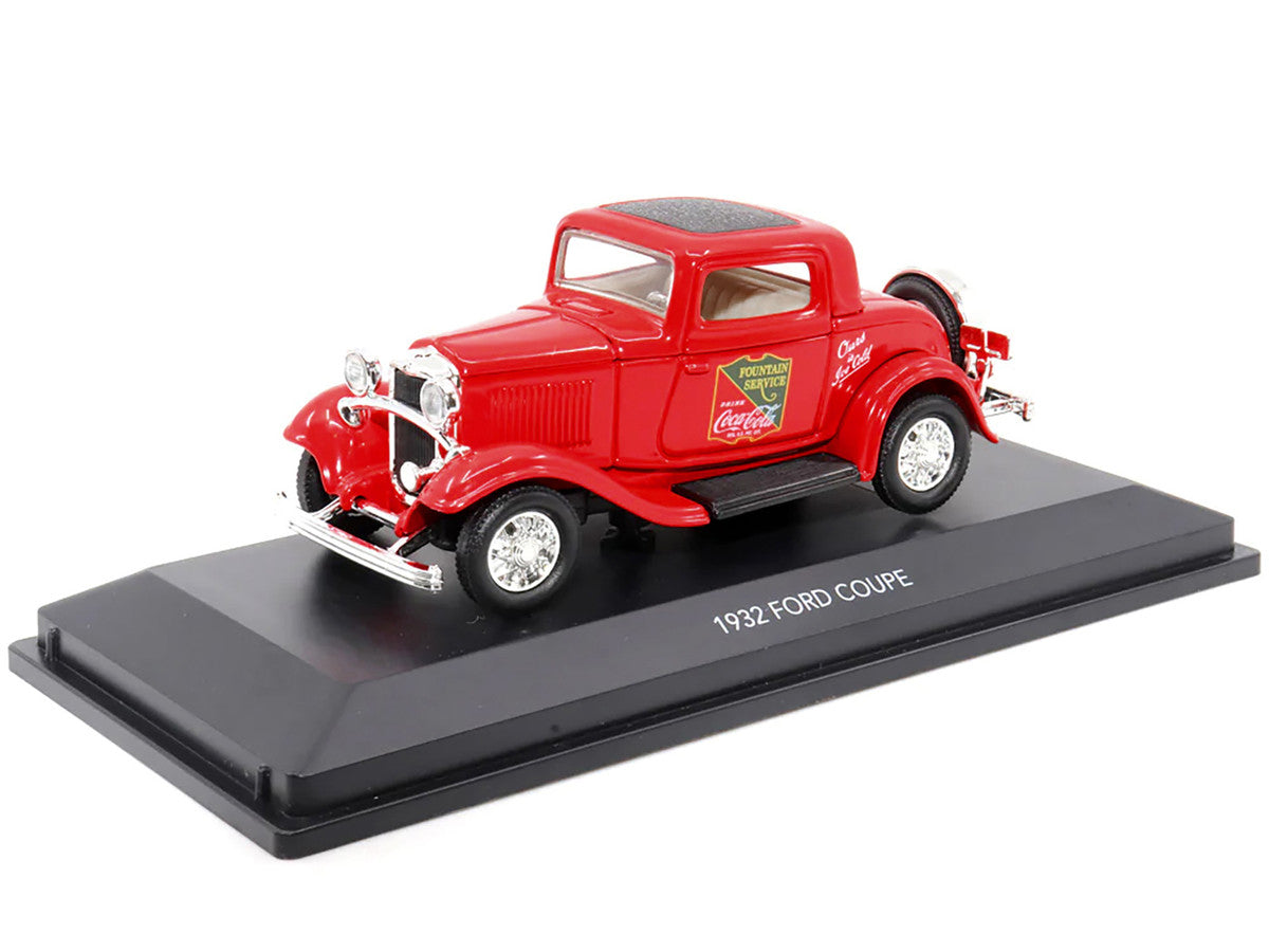 1932 Ford Coupe "Coca-Cola" Red with Black Top 1/43 Diecast Model Car by Motor City Classics-1
