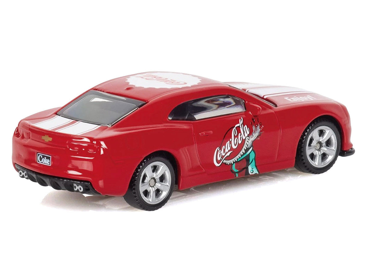 2013 Chevrolet Camaro SS "Coca-Cola" Red with White Stripes 1/64 Diecast Model by Motorcity Classics-0