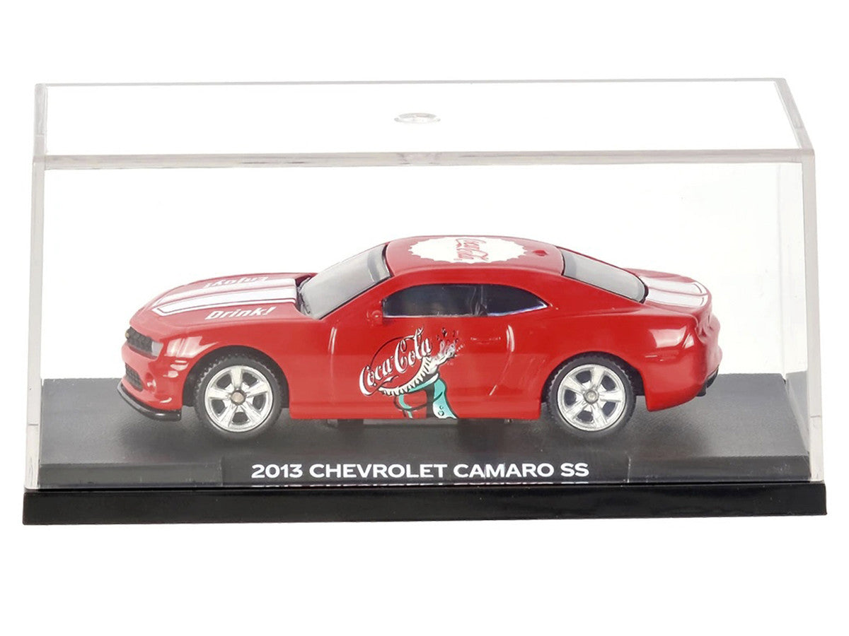 2013 Chevrolet Camaro SS "Coca-Cola" Red with White Stripes 1/64 Diecast Model by Motorcity Classics-3