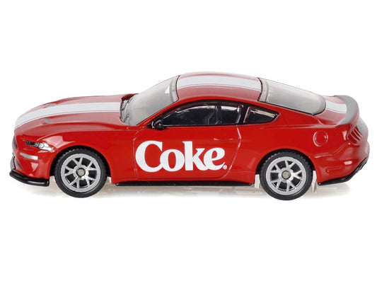 2018 Ford Mustang GT "Coca-Cola" Red with White Stripes 1/64 Diecast Model by Motorcity Classics-0