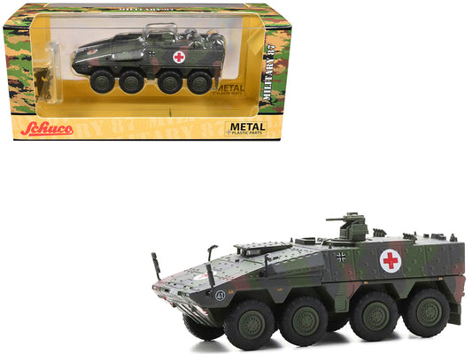 Tpz. Tank Boxer "Medic Unit - German Army" Green Camouflage 1/87 (HO) Scale Diecast Model Car by Schuco-0