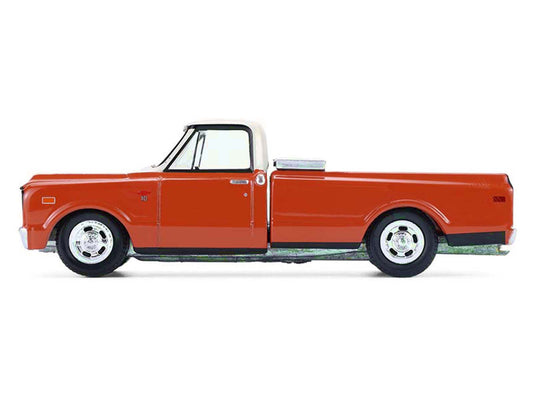 1968 Chevrolet C-10 Pickup Truck with Toolbox Orange and Beige "Down on the Farm" Series 11 1/64 Diecast Model by Greenlight-0