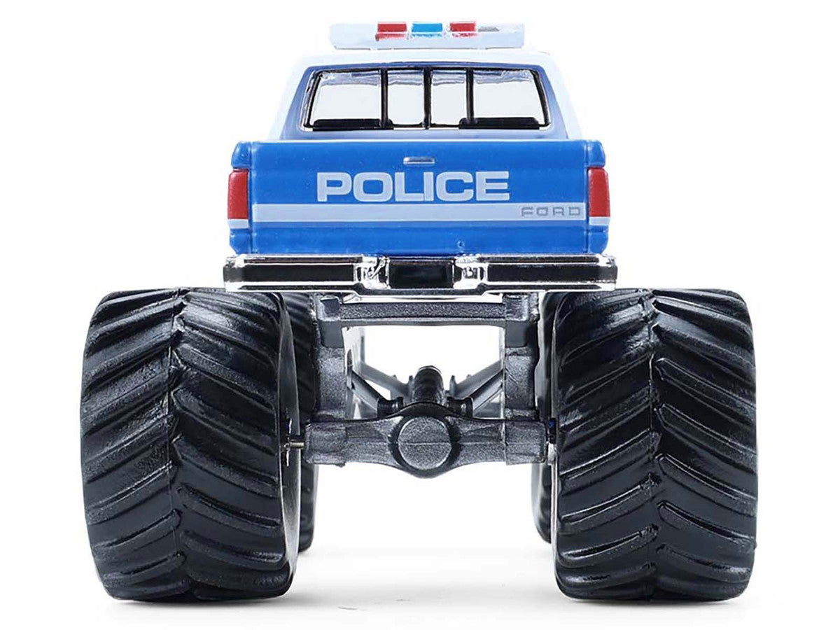 1990 Ford F-350 Monster Truck "NYPD (New York Police Department)" Blue with White Top "Kings of Crunch - Hot Pursuit" Special Edition 1/64 Diecast Model Car by Greenlight-1