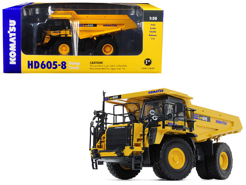 Komatsu HD605-8 Dump Truck 1/50 Diecast Model by First Gear-0