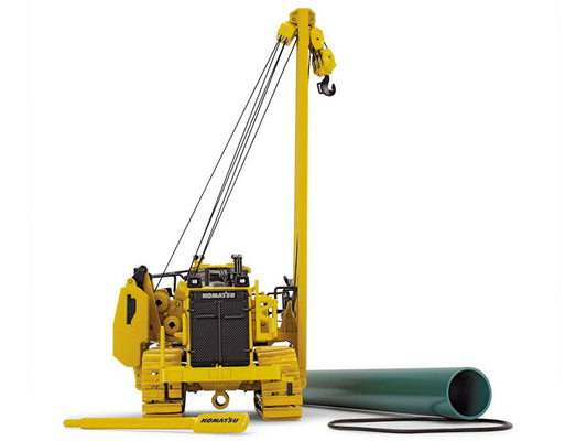 Komatsu D155CX-8 With K170 Pipelayer Yellow with Accessories 1/50 Diecast Model by First Gear-0