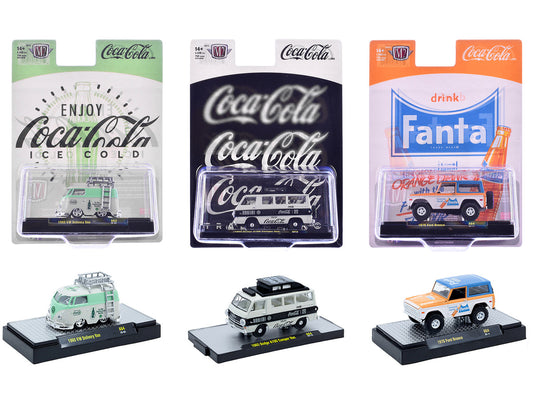 "Sodas" Set of 3 pieces Release 64 Limited Edition to 5400 pieces Worldwide 1/64 Diecast Model Cars by M2 Machines-0
