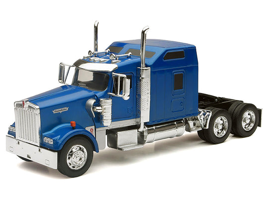 Kenworth W900 Truck Tractor Blue Metallic 1/32 Diecast Model by New Ray-0