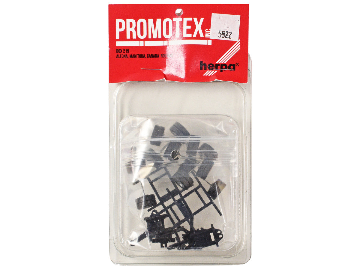 Lowboy Dual Axle Booster with Integrated Rear Axle and Fenders (2 Sets) 1/87 (HO) Plastic Model by Promotex-2