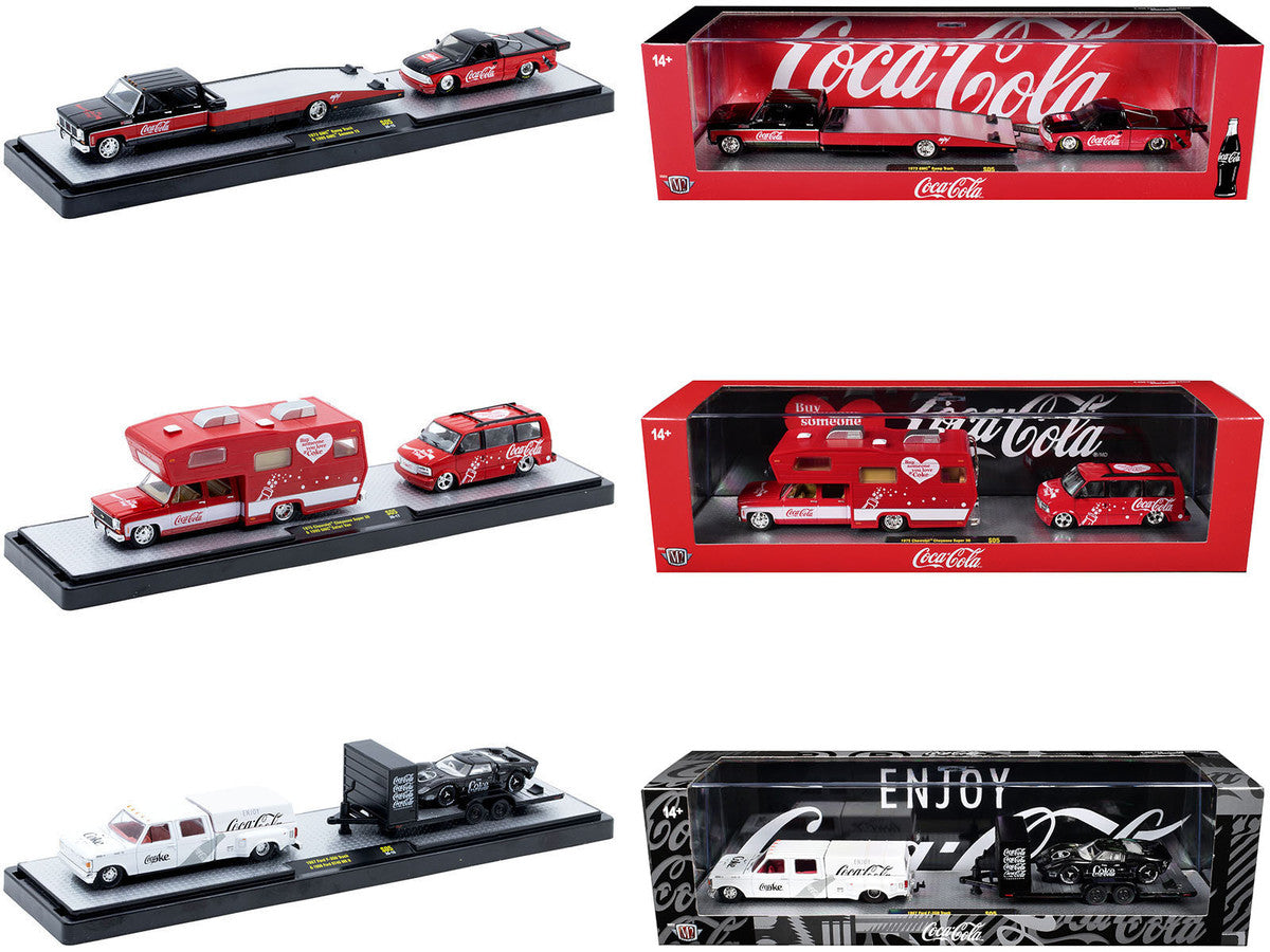 Auto Haulers "Coca-Cola" Set of 3 pieces Release S05 Limited Edition to 6000 pieces Worldwide 1/64 Diecast Models by M2 Machines-0