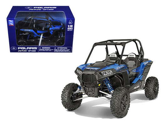 Polaris RZR XP 1000 Dune Buggy Blue 1/18 Diecast Model by New Ray-0