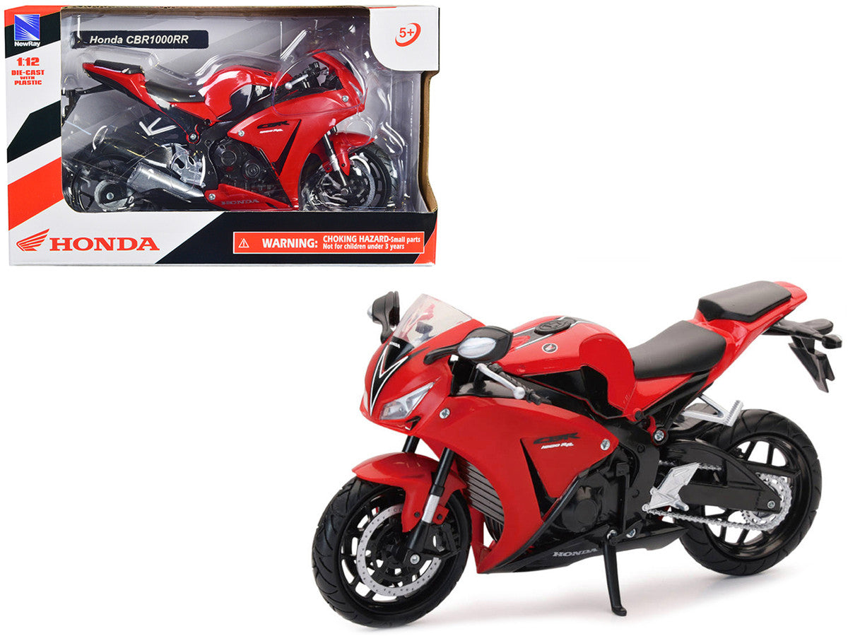 Honda CBR 1000RR Motorcycle Red and Black 1/12 Diecast Model by New Ray-2