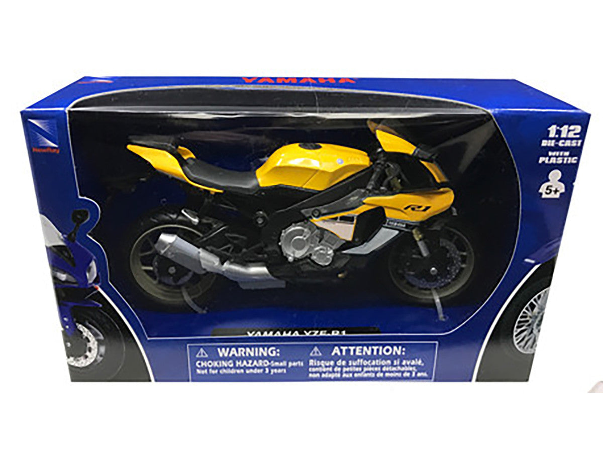 2016 Yamaha YZF-R1 Yellow Motorcycle Model 1/12 by New Ray-1