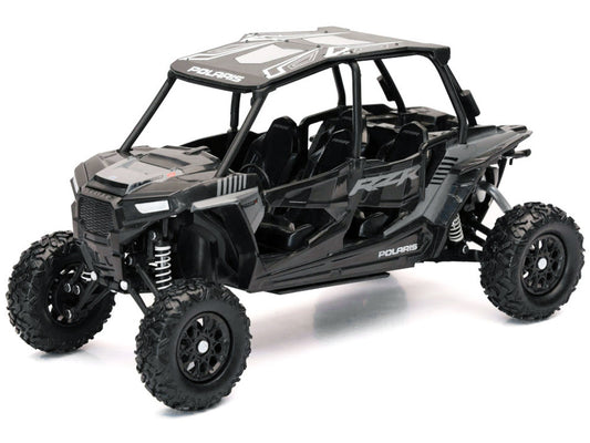 Polaris RZR XP 4 Turbo EPS Sport UTV Onyx Black with Gray Graphics 1/18 Diecast Model by New Ray-0