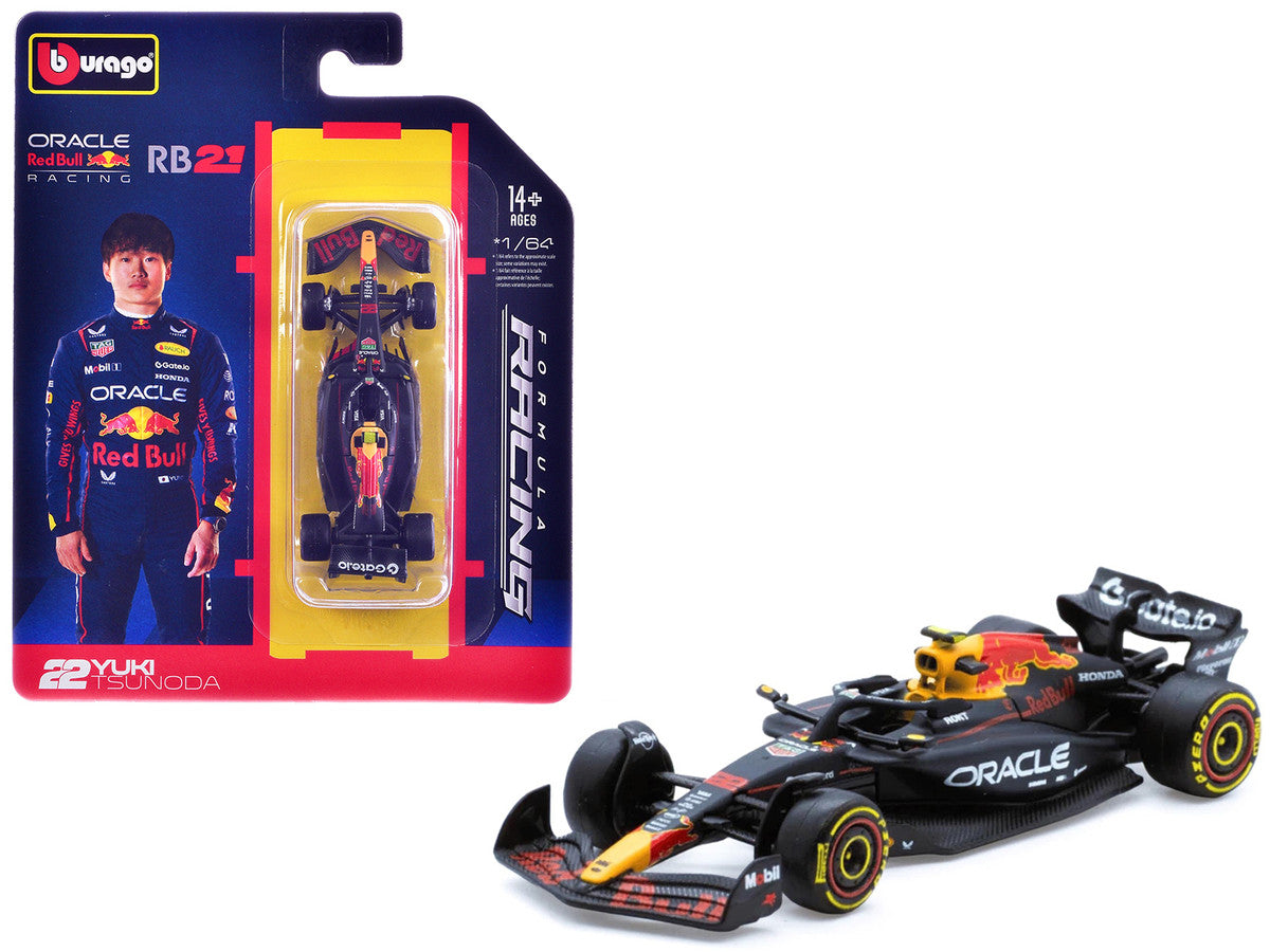 Red Bull Racing RB21 #22 Yuki Tsunoda Formula One F1 World Championship (2025) "Formula Racing" Series 1/64 Diecast Model Car by Bburago-3