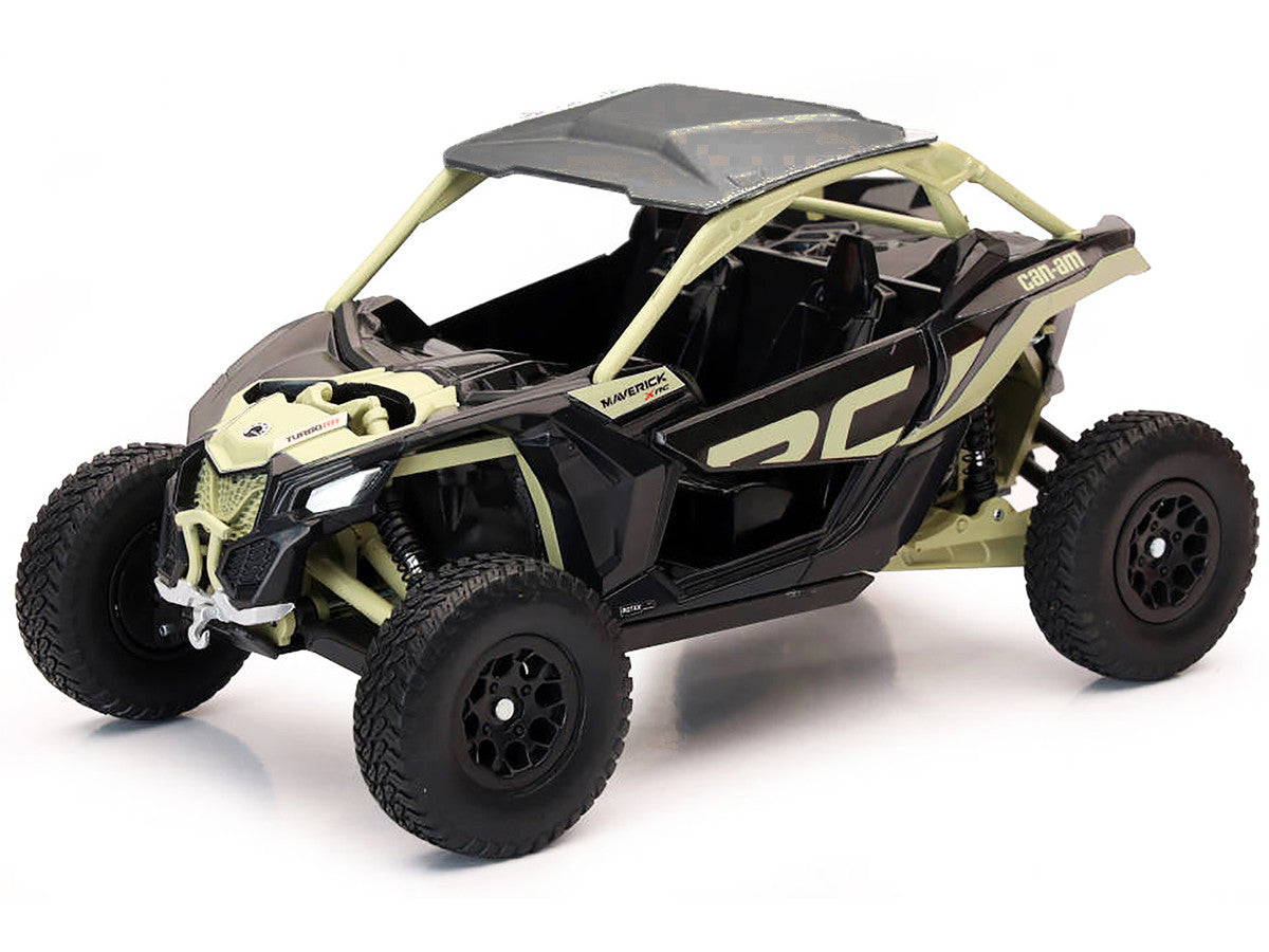 Can-Am Maverick X3 XRC Turbo ATV Tan and Black with Silver Top cast 1/18 Diecast Model by New Ray-0