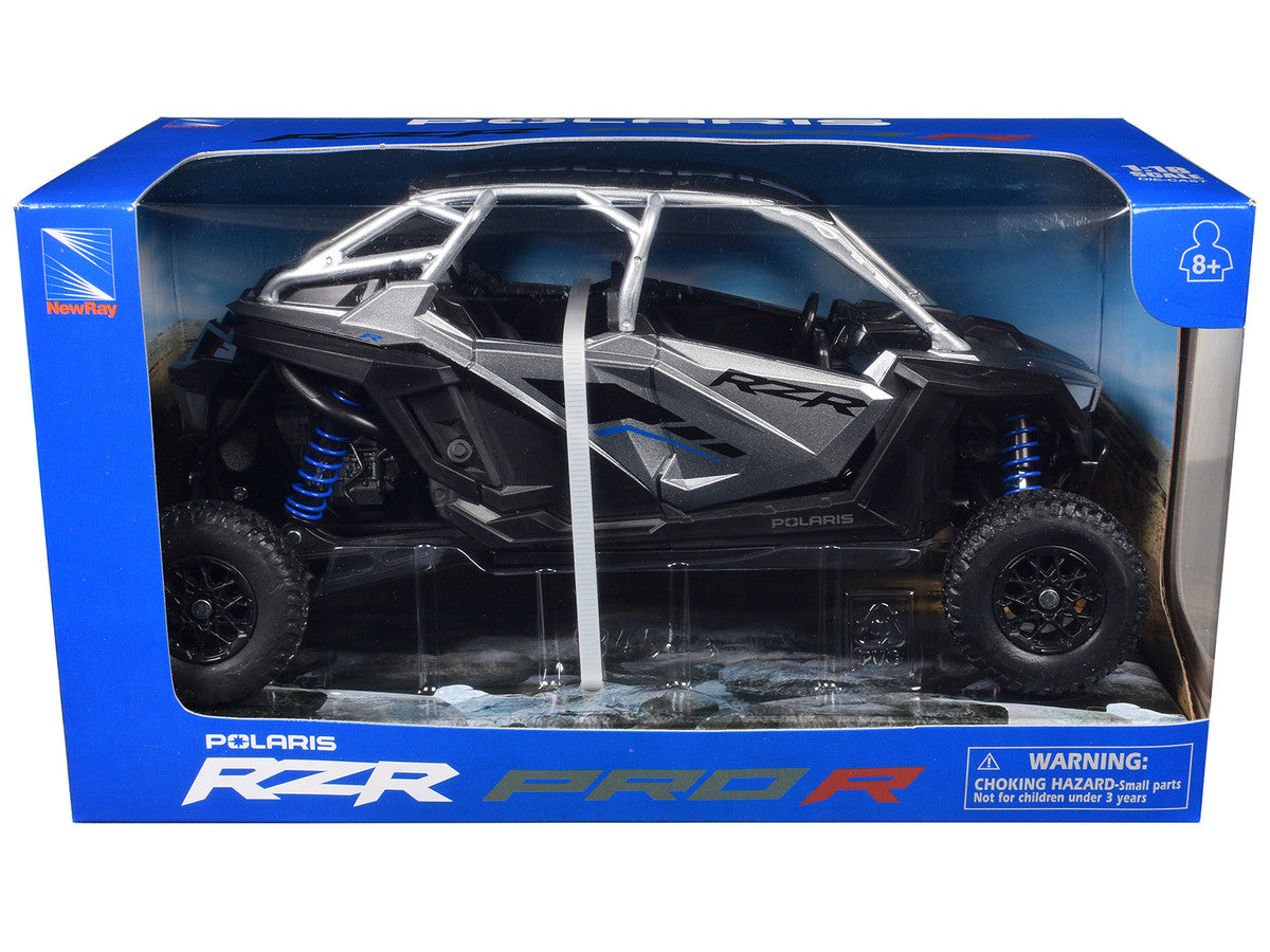 Polaris RZR Pro R UTV Silver Metallic and Black 1/18 Diecast Model by New Ray-0