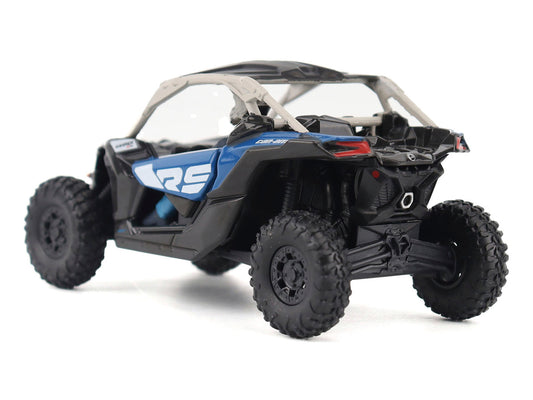 Can-Am Maverick X3 X RS Turbo RR Intense Blue and Chalk Gray with Driver Figure 1/32 Diecast Model by BRP Models-0