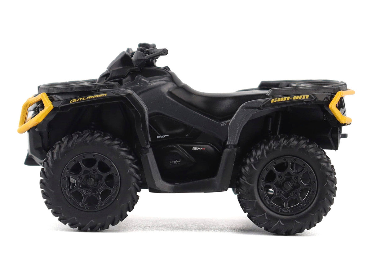 Can-Am Outlander XT-P 1000R ATV Iron Gray and Neo Yellow with Driver Figure 1/32 Diecast Model by BRP Models-1