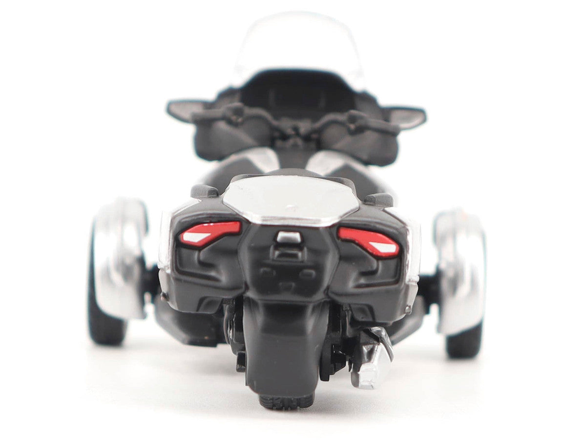 Can-Am Spyder RT 3-Wheel Motorcycle Hyper Silver Metallic with Driver Figure 1/32 Diecast Model by BRP Models-3