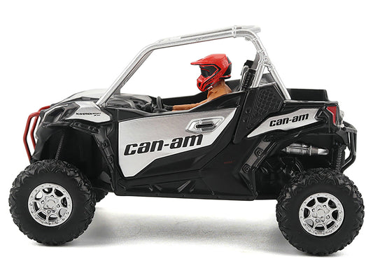 Can-Am Maverick Sport XXC 1000R Silver Metallic and Black with Driver Figure 1/32 Diecast Model by BRP Models-0