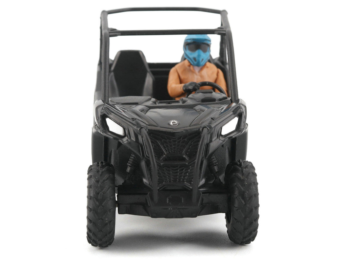 Can-Am Maverick Trail DPS 1000 Matt Black with Driver Figure 1/32 Diecast Model by BRP Models-0