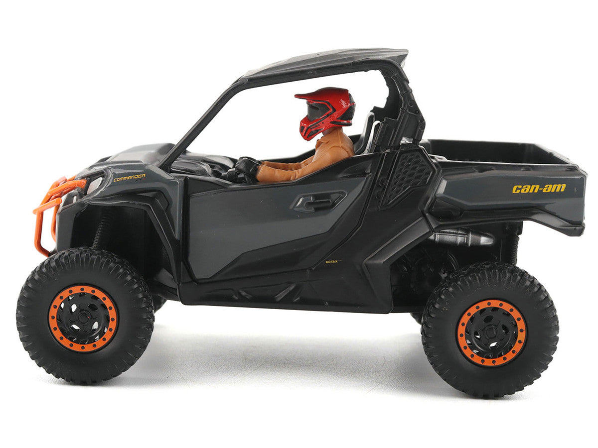 Can-Am Commander XT-P 1000R Gray and Orange with Driver Figure 1/32 Diecast Model by BRP Models-2