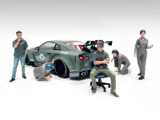 "Top Tuners" 5 piece Figure Set "Premium" Series for 1/24 Scale Models by American Diorama-0