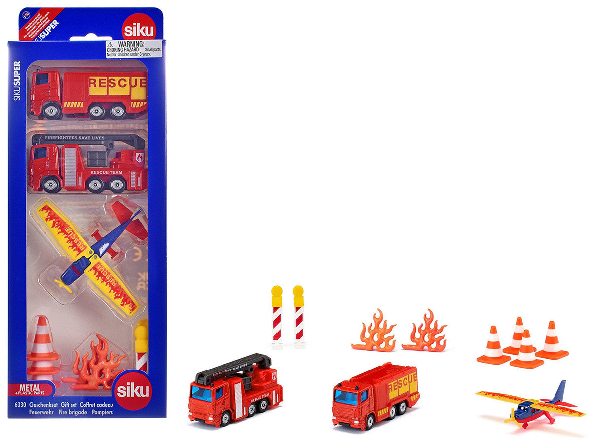 Fire Brigade 11 piece Set Diecast Models by Siku-3