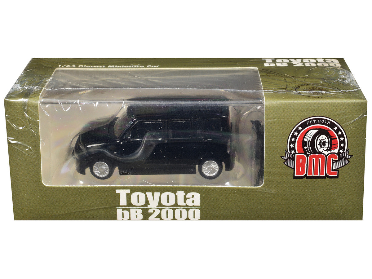 Toyota bB 2000 Van Black with Extra Accessories 1/64 Diecast Model Car by BM Creations-3