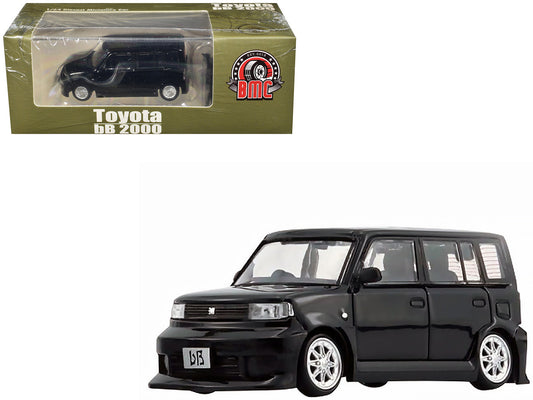 Toyota bB 2000 Van Black with Extra Accessories 1/64 Diecast Model Car by BM Creations-0