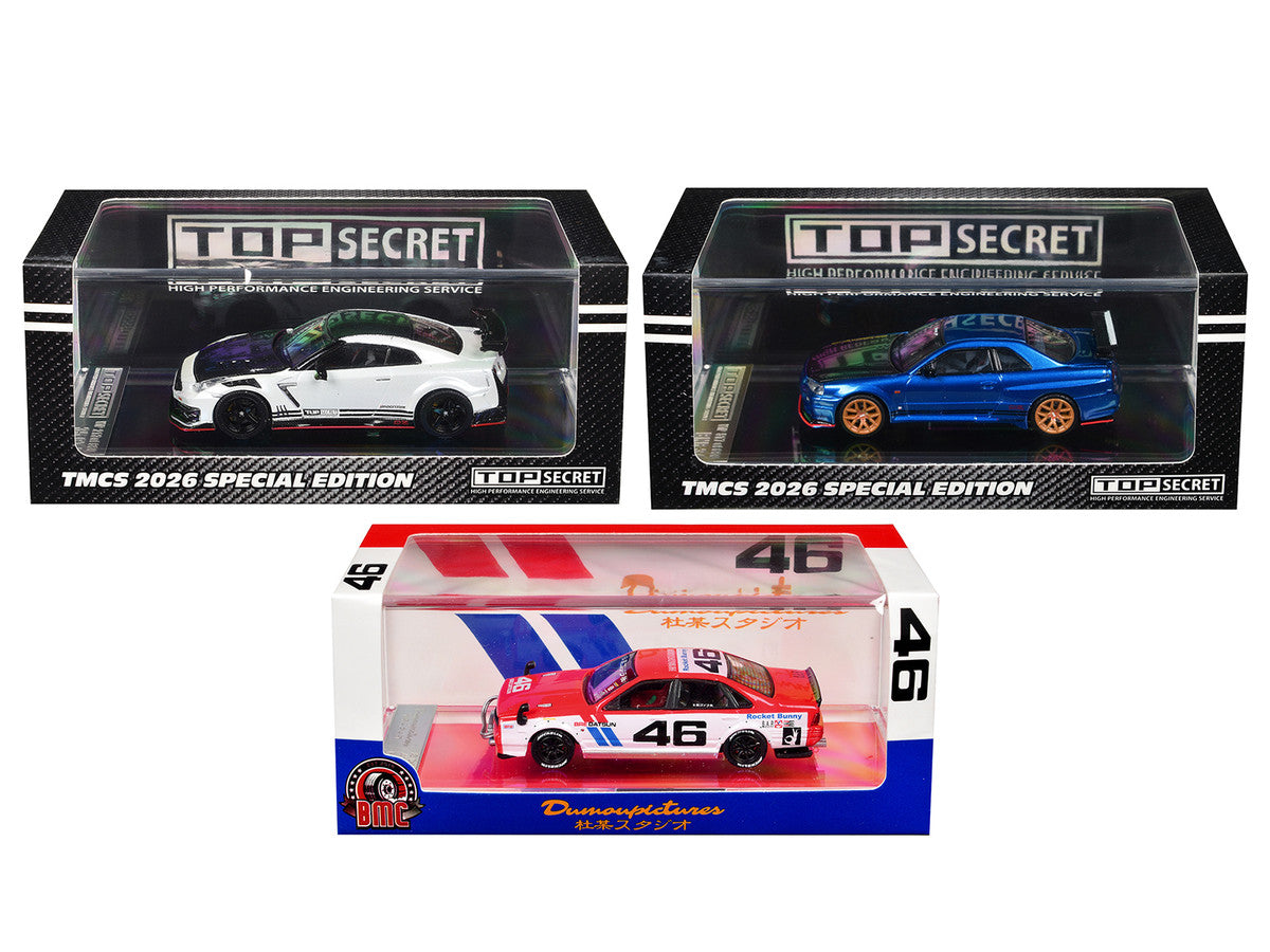 The Model Car Show (TMCS) Malaysia 2026 Set of 3 Pieces Limited Edition to 680 pieces Worldwide 1/64 Diecast Model Cars by BM Creations-0