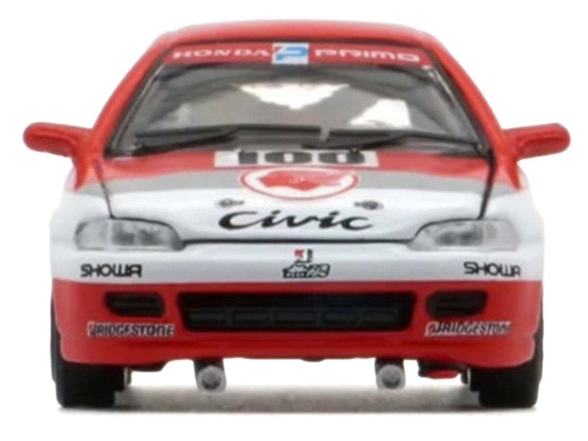 Honda Civic EG6 RHD (Right Hand Drive) #100 Osamu Nakako - Hideki Okada "Mugen Honda" "Japanese Touring Car Championship" (1993) 1/64 Diecast Model Car by BM Creations-3