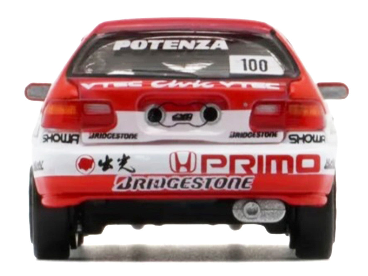Honda Civic EG6 RHD (Right Hand Drive) #100 Osamu Nakako - Hideki Okada "Mugen Honda" "Japanese Touring Car Championship" (1993) 1/64 Diecast Model Car by BM Creations-4