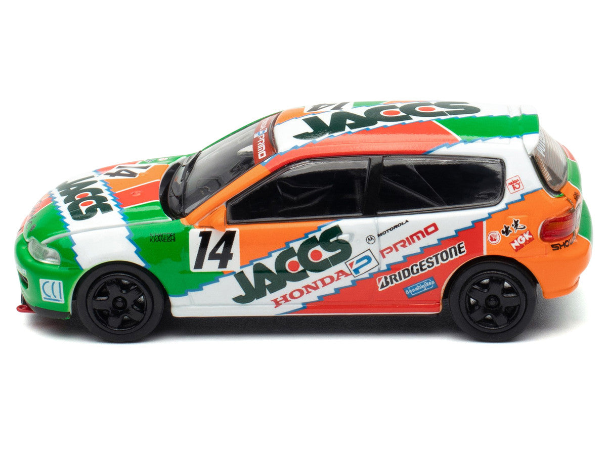 Honda Civic EG6 RHD (Right Hand Drive) #14 JACCS "Japanese Touring Car Championship" (1993) 1/64 Diecast Model Car by BM Creations-2