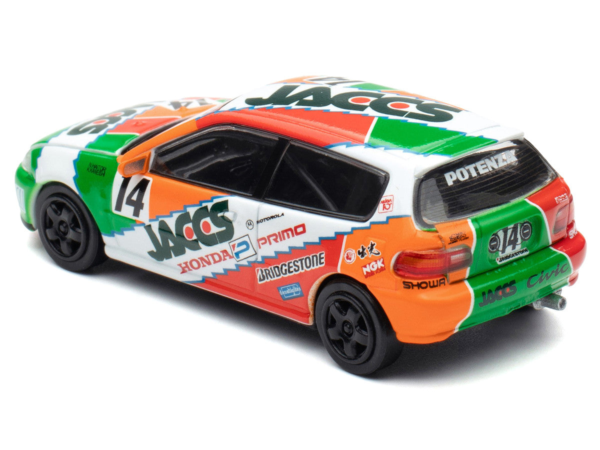 Honda Civic EG6 RHD (Right Hand Drive) #14 JACCS "Japanese Touring Car Championship" (1993) 1/64 Diecast Model Car by BM Creations-3