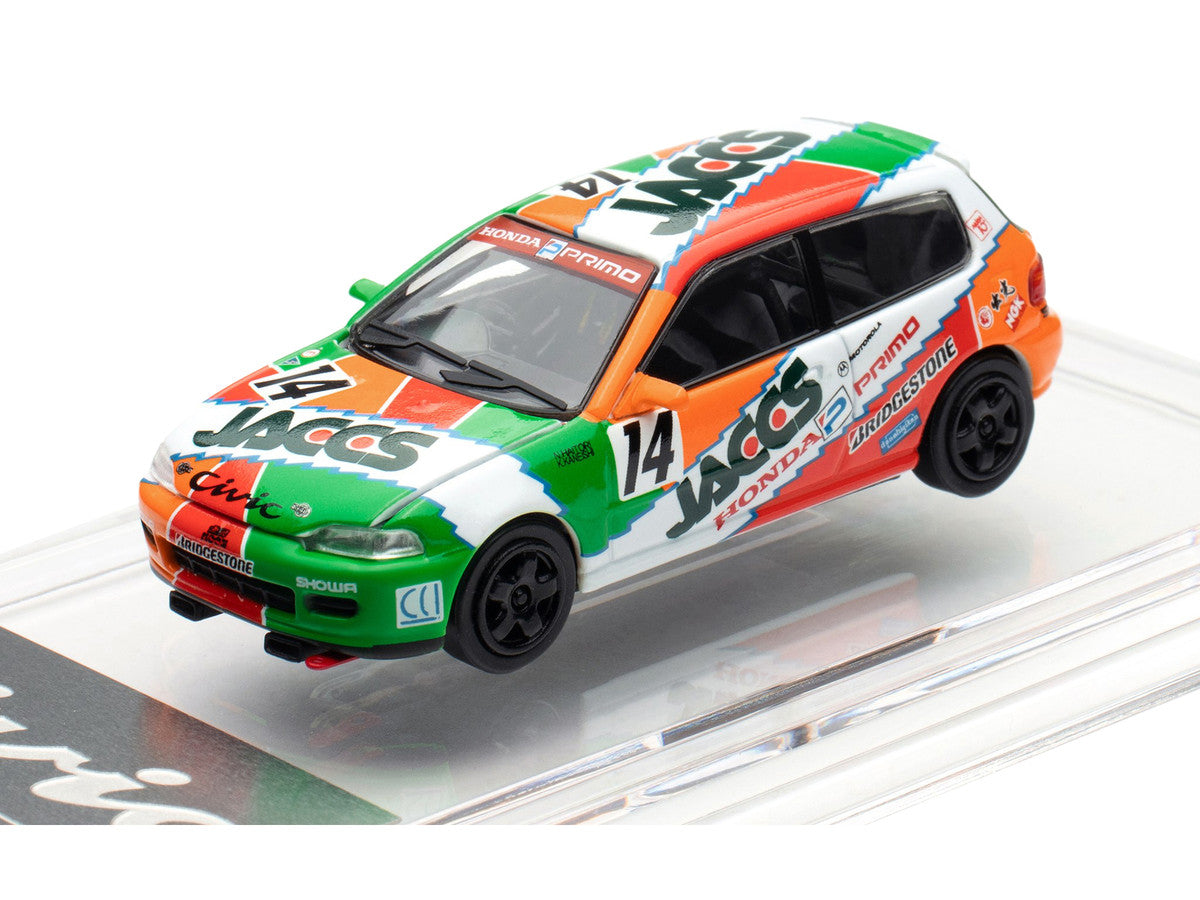 Honda Civic EG6 RHD (Right Hand Drive) #14 JACCS "Japanese Touring Car Championship" (1993) 1/64 Diecast Model Car by BM Creations-4